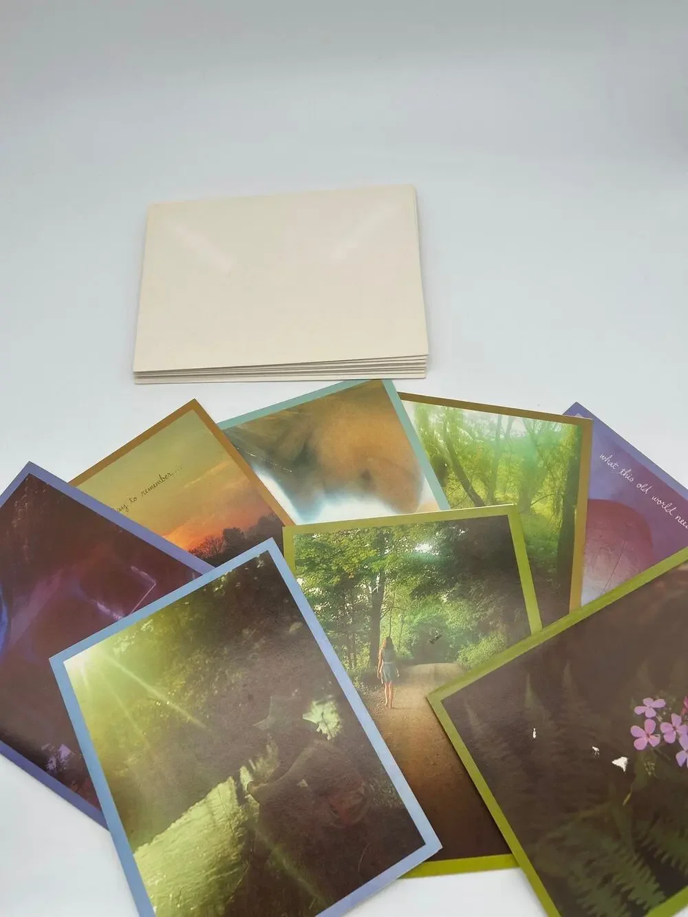 Lot of 8 Sunshine Greeting Cards Unused Friendship Congrats Nature Art Cards